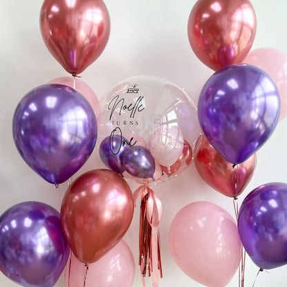 [Helium Inflated] 24inch Custom Bubble Balloon Birthday Set C