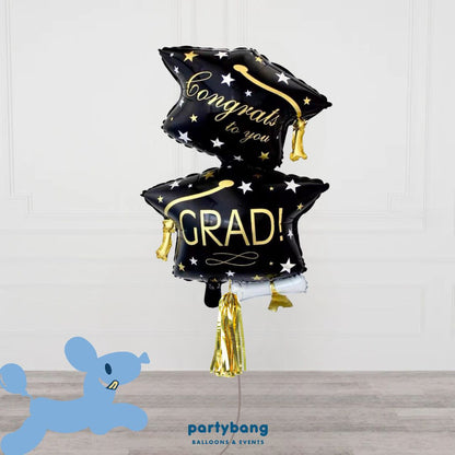 [Helium Inflated] Graduation Balloons Grad Hat Set A (1pc)