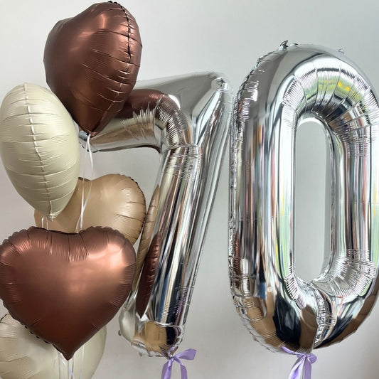[Helium Inflated] 40" Number Jumbo Birthday Balloons (6pcs)