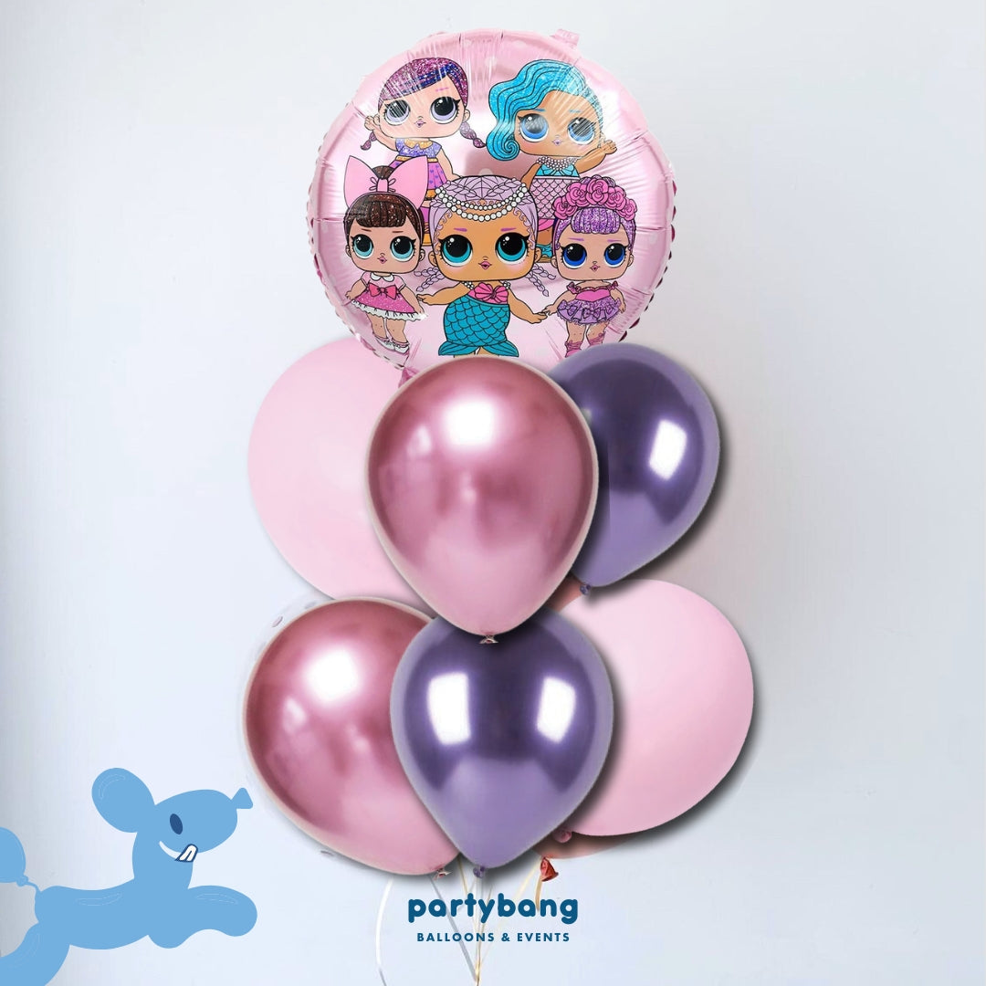 [Helium Inflated] 7pcs Balloon Cluster (Bratz)