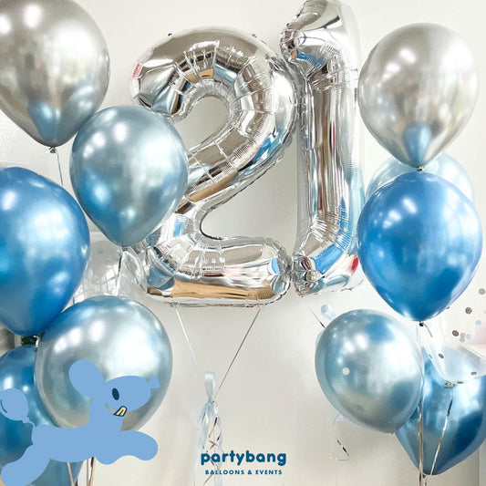 [Helium Inflated] 40" Number Jumbo Birthday Balloons (14pcs)