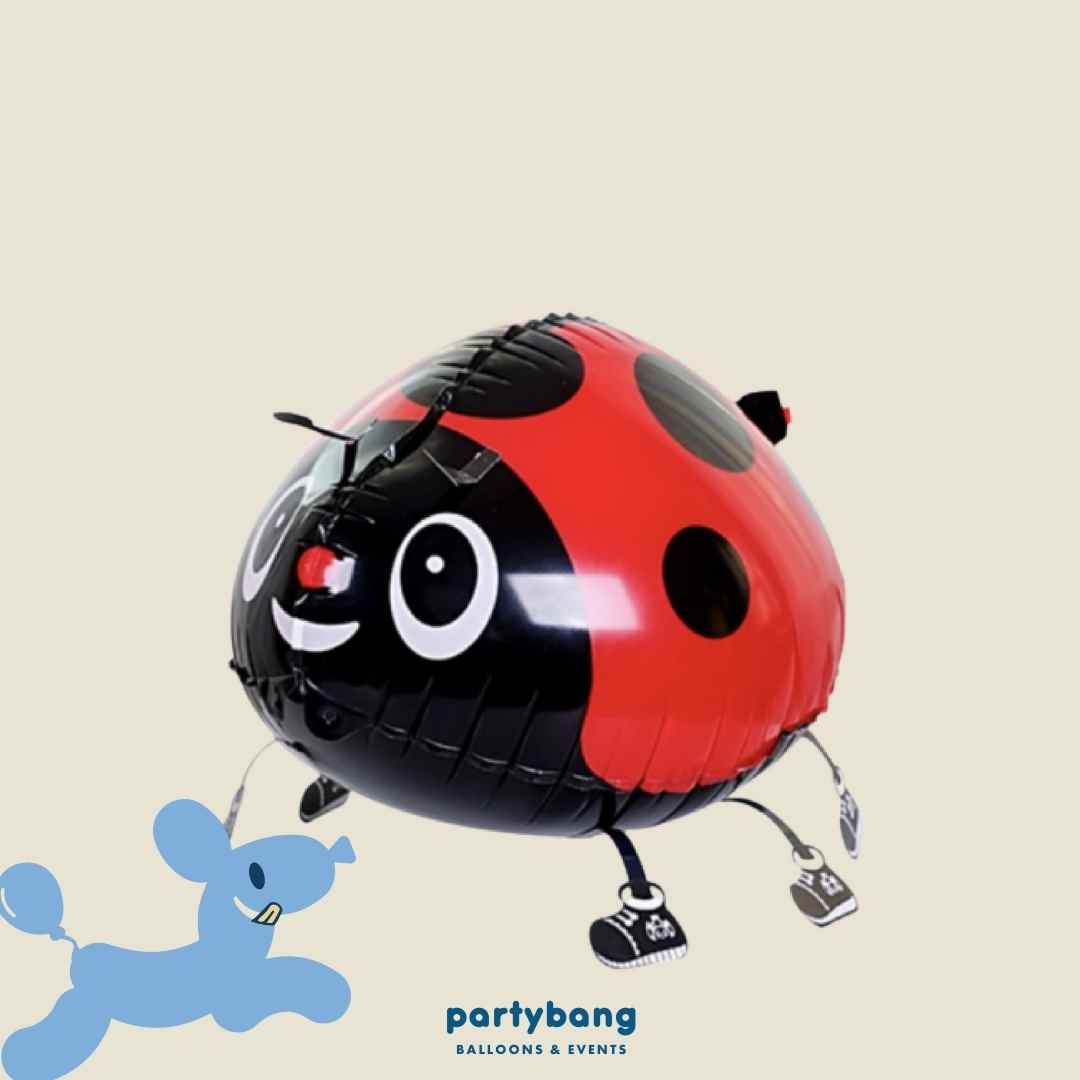 [Helium Inflated] Ladybug Walking Pet Animals Foil Balloon Kids Toy Balloon Children Gift