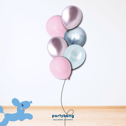 [Helium Inflated] 12" Latex Balloon Clusters Bubblegum