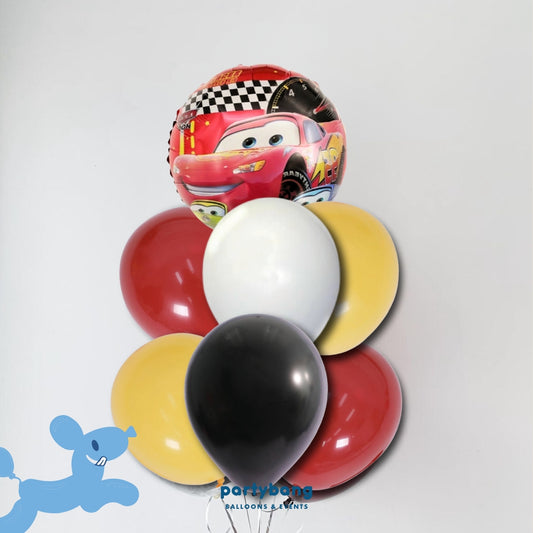 [Helium Inflated] 7pcs Balloon Cluster (Cars)
