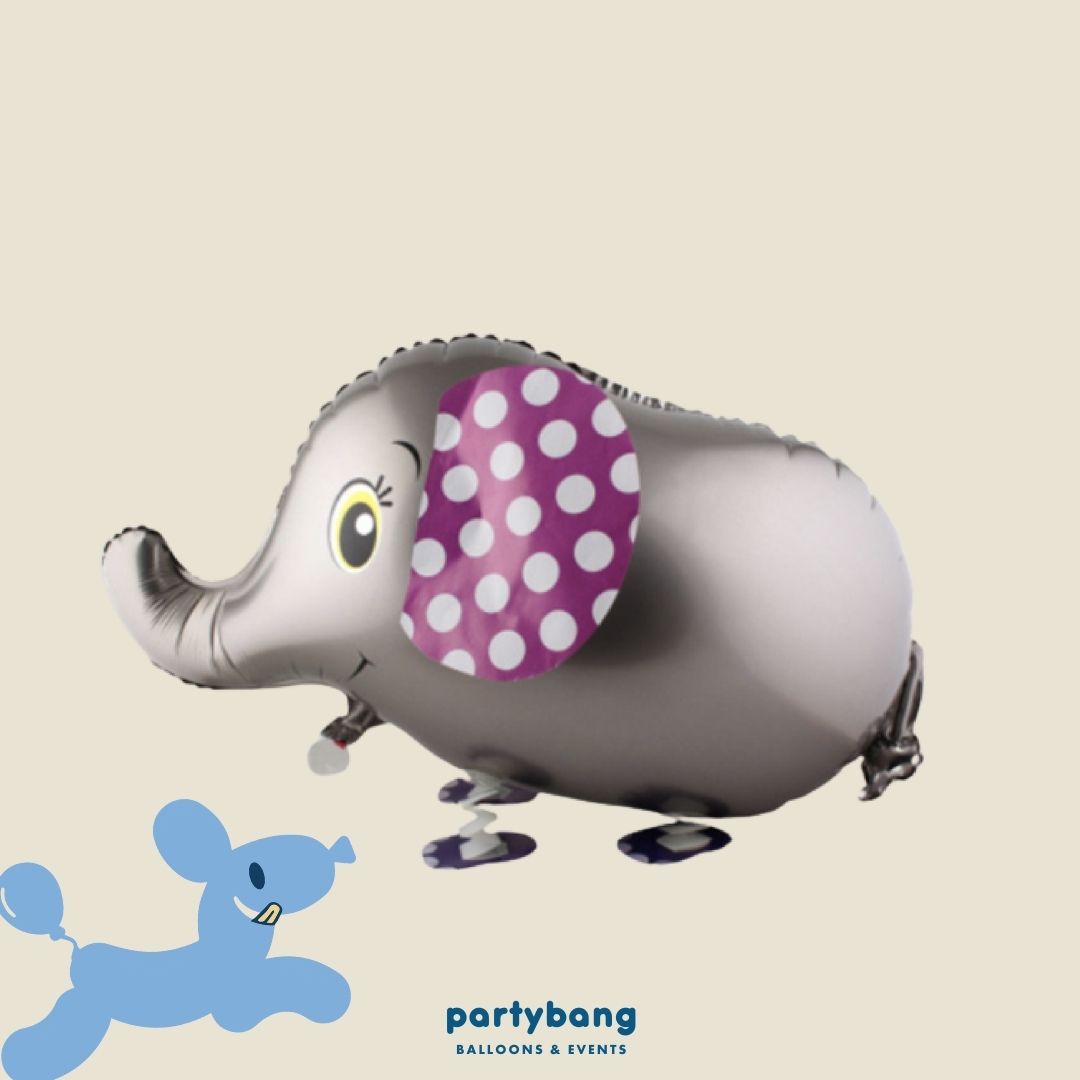 [Helium Inflated] Elephant Walking Pet Animals Foil Balloon Kids Toy Balloon Children Gift