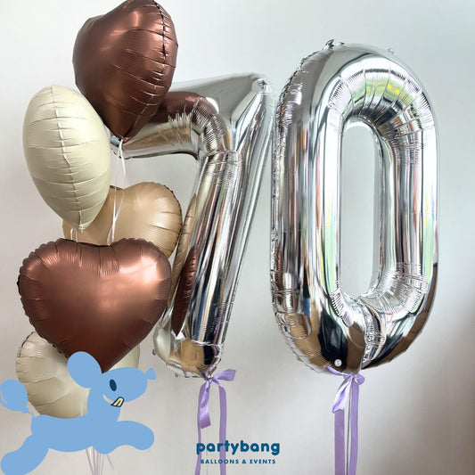 [Helium Inflated] 40" Number Jumbo Birthday Balloons (6pcs)