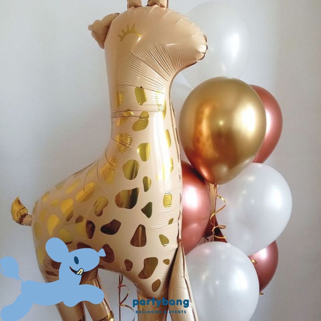 [Helium Inflated] Birthday Balloons Giraffe Kids Party_Shop By Picture (11pcs)