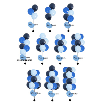 [Helium Inflated] 12" Latex Balloon Clusters Botany Bloom