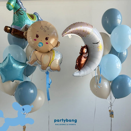 [Helium Inflated] Baby Shower Full Month 100 Days (21pcs)