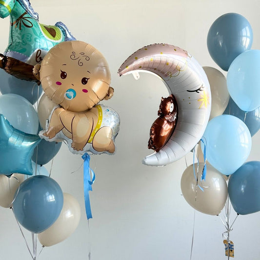 [Helium Inflated] Baby Shower Full Month 100 Days (21pcs)
