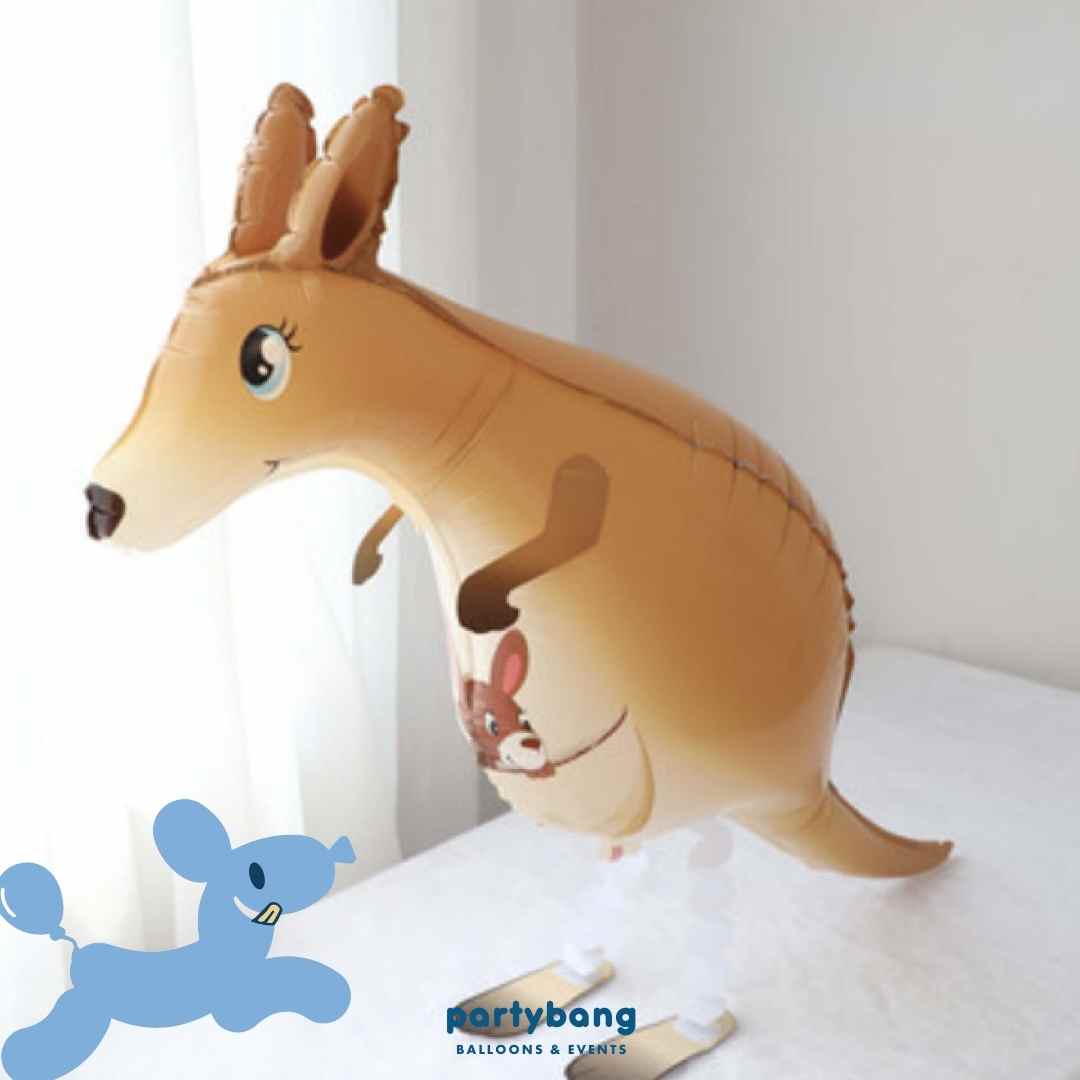 [Helium Inflated] Kangaroo Dog Walking Pet Animals Foil Balloon Kids Toy Balloon Children Gift