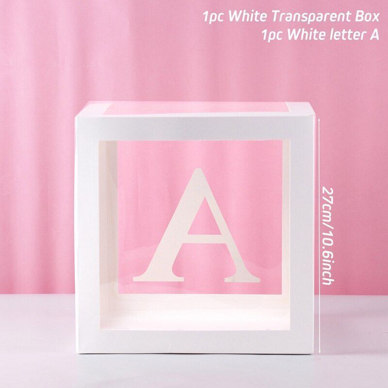 4pc Standard White Baby Box with Balloons (DIY Set)