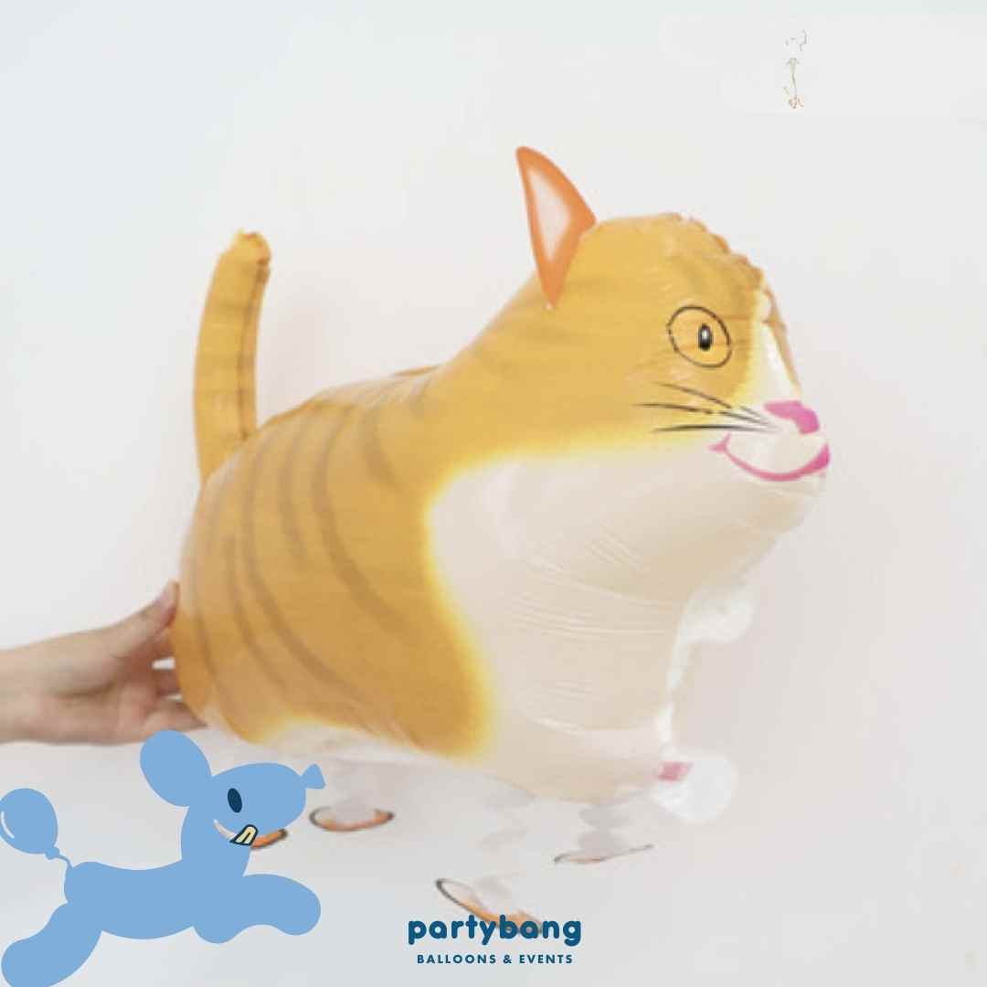 [Helium Inflated] Cat Walking Pet Animals Foil Balloon Kids Toy Balloon Children Gift