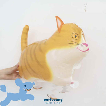 [Helium Inflated] Cat Walking Pet Animals Foil Balloon Kids Toy Balloon Children Gift