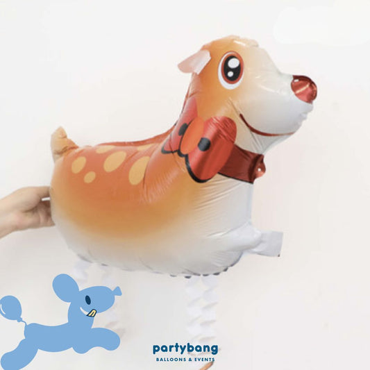 [Helium Inflated] Deer Walking Pet Animals Foil Balloon Kids Toy Balloon Children Gift