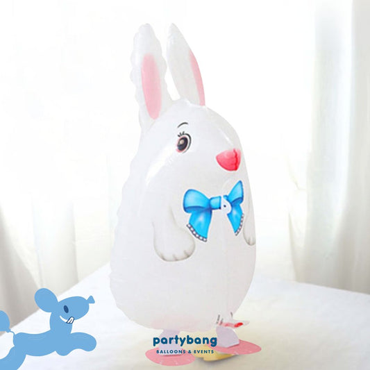 [Helium Inflated] Rabbit Walking Pet Animals Foil Balloon Kids Toy Balloon Children Gift