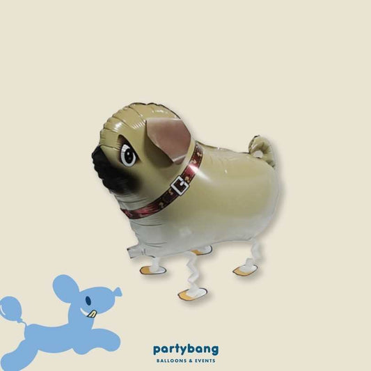 [Helium Inflated] Pug Dog Walking Pet Animals Foil Balloon Kids Toy Balloon Children Gift
