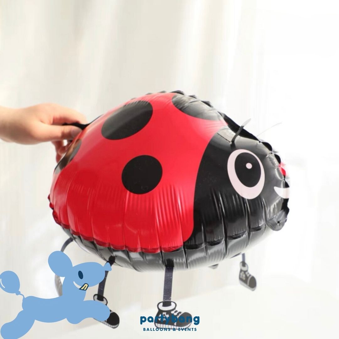 [Helium Inflated] Ladybug Walking Pet Animals Foil Balloon Kids Toy Balloon Children Gift