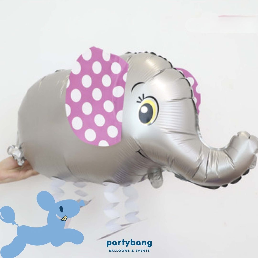 [Helium Inflated] Elephant Walking Pet Animals Foil Balloon Kids Toy Balloon Children Gift