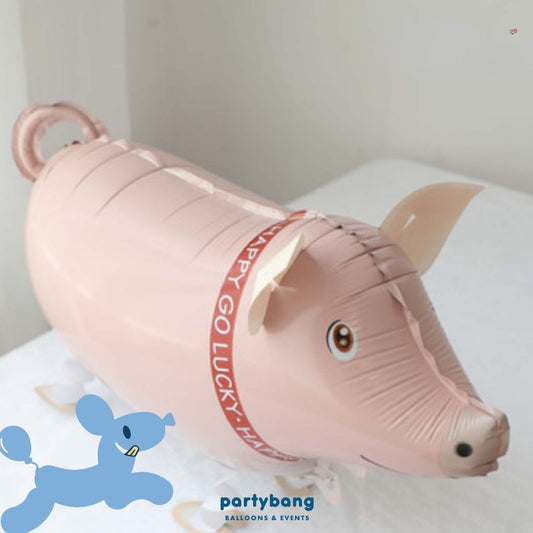 [Helium Inflated] Pig Walking Pet Animals Foil Balloon Kids Toy Balloon Children Gift