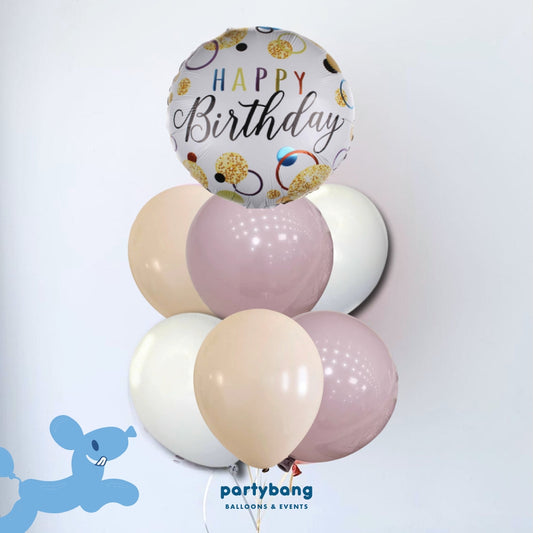 [Helium Inflated] 7pcs Balloon Cluster (Classy)
