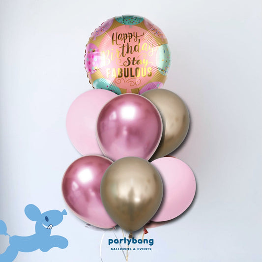 [Helium Inflated] 7pcs Balloon Cluster (Stay Fabulous)