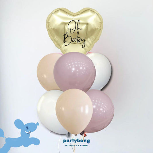 [Helium Inflated] Custom 7pcs Balloon Cluster (Champange)
