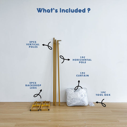 4 Days Rental Backdrop Double Layer Tutu Curtain Set A