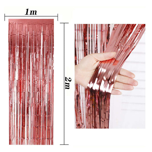 Rose Gold Tinsel Backdrop Party Decoration Streamer