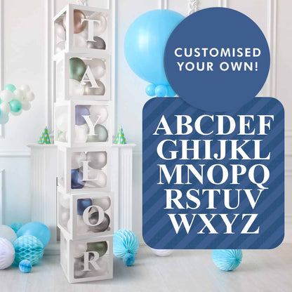 1pc Customised White Alphabet Box (DIY Set)