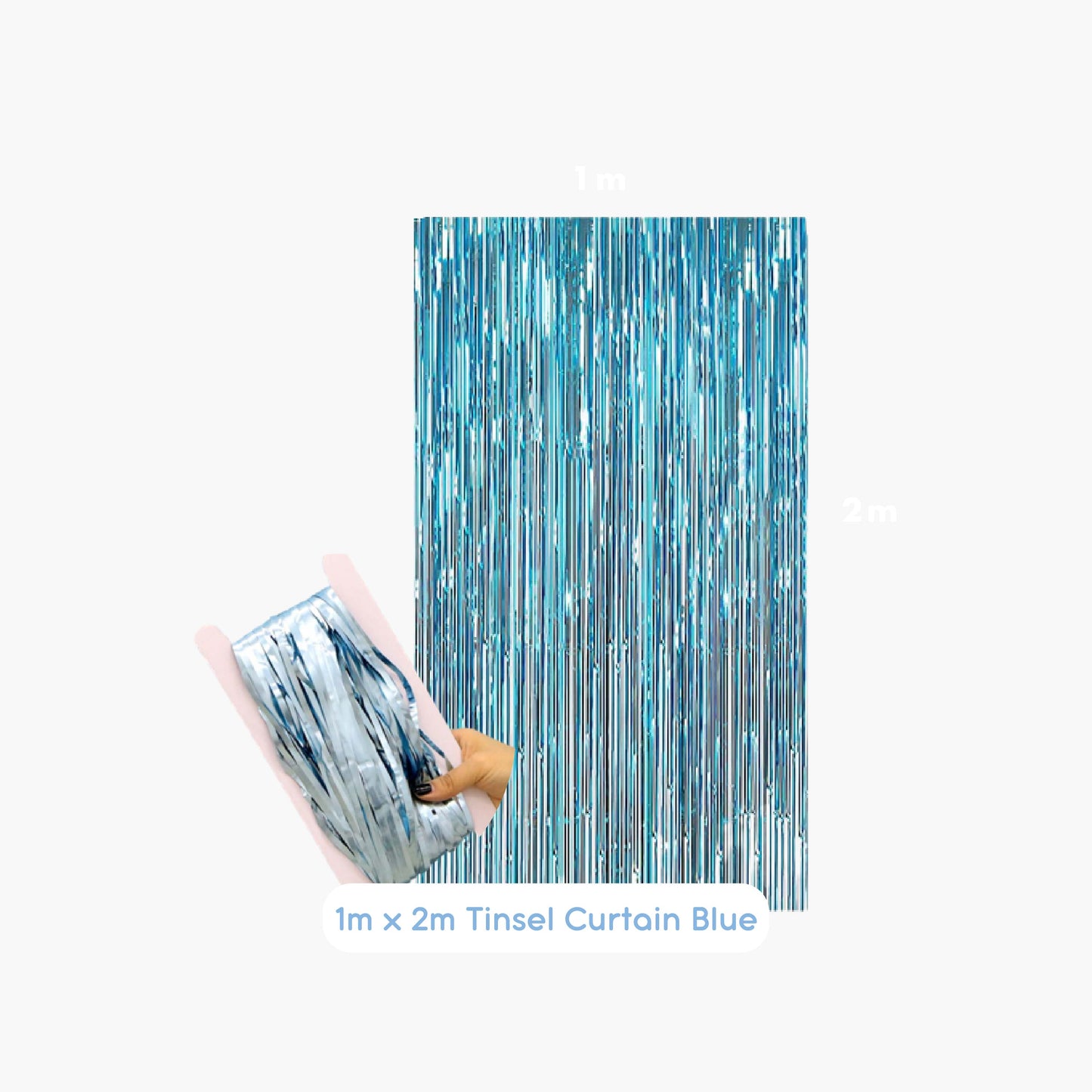 Blue Tinsel Backdrop Party Decoration Streamer