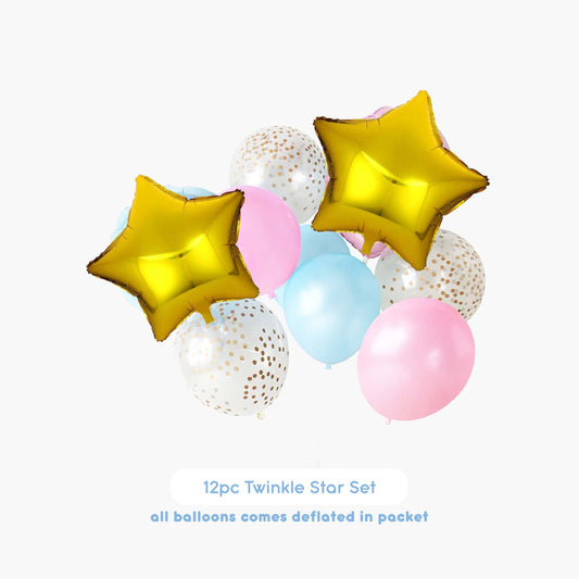 [Non - Helium] 12pc Twinkle Star Set Balloon