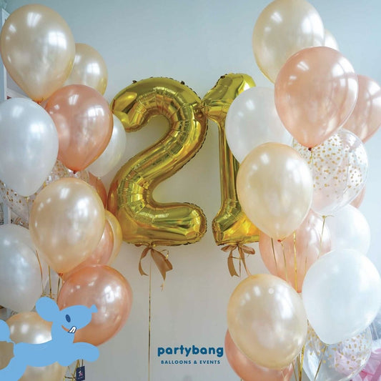 [Helium Inflated] 40" Number Jumbo Anniversary Balloons (42pcs)