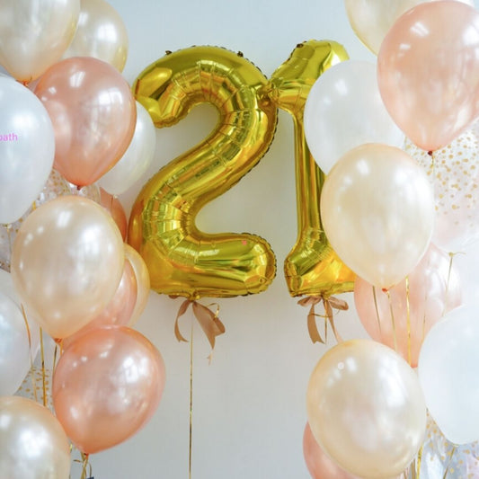[Helium Inflated] 40" Number Jumbo Anniversary Balloons (42pcs)