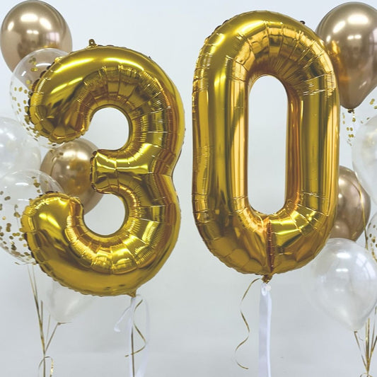 [Helium Inflated] 40" Number Jumbo Anniversary Balloons (14pcs)