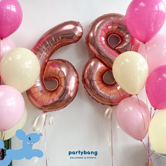 [Helium Inflated] 40" Number Jumbo Birthday Balloons (14pcs)