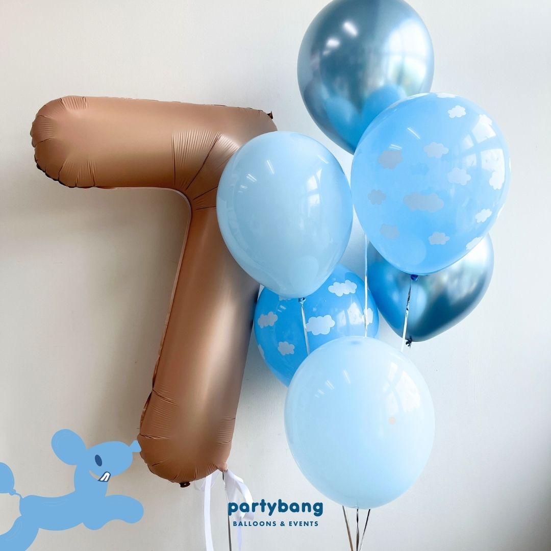 [Helium Inflated] 40" Number Jumbo Birthday Balloons (7pcs)