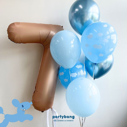 [Helium Inflated] 40" Number Jumbo Birthday Balloons (7pcs)