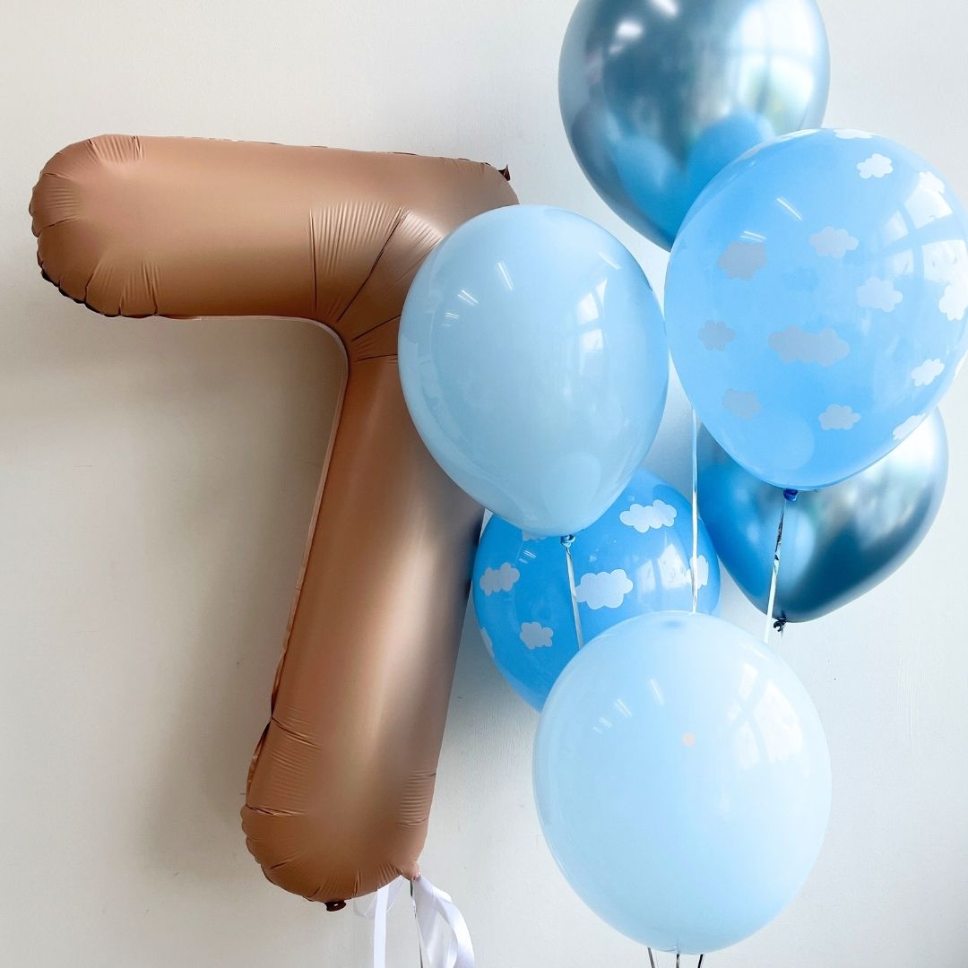 [Helium Inflated] 40" Number Jumbo Birthday Balloons (7pcs)