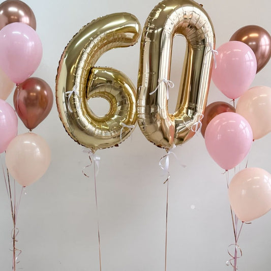 [Helium Inflated] 40" Number Jumbo Birthday Balloons (14pcs)