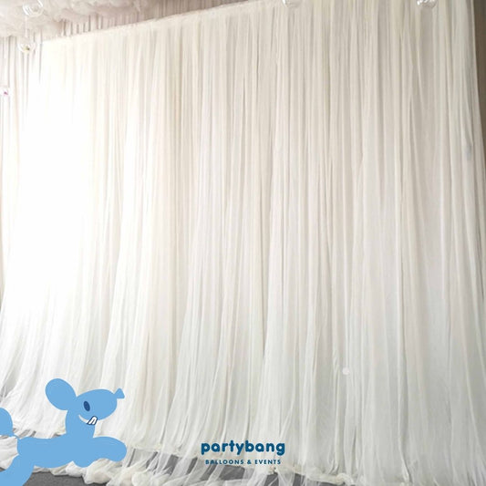 4 Days Rental Backdrop Double Layer Tutu Curtain Set A