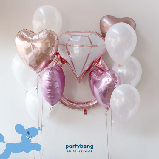 [Helium Inflated] Bridal Shower Bride to Be Bachelorette Hens Party Balloons Set B