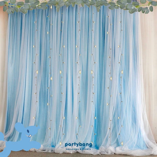 [FOR SALES] Used Backdrop Double Layer Tutu Curtain Set B