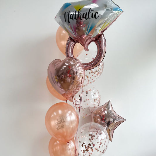 [Helium Inflated] Bridal Shower Bride to Be Bachelorette Hens Party Balloons Set C