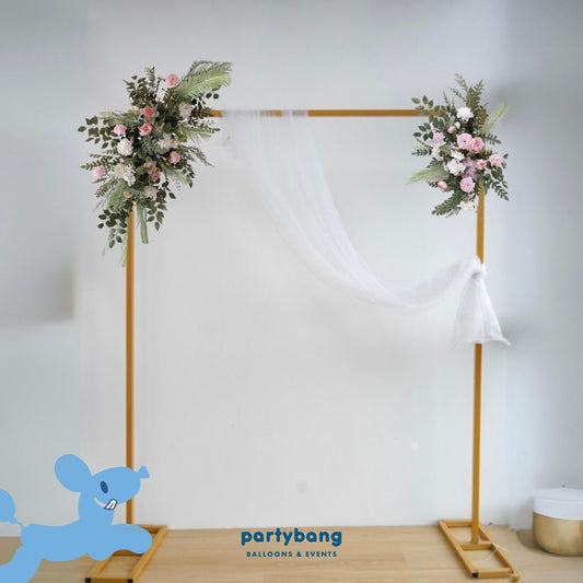 4 Days Rental Backdrop Double Layer Tutu Curtain Set C