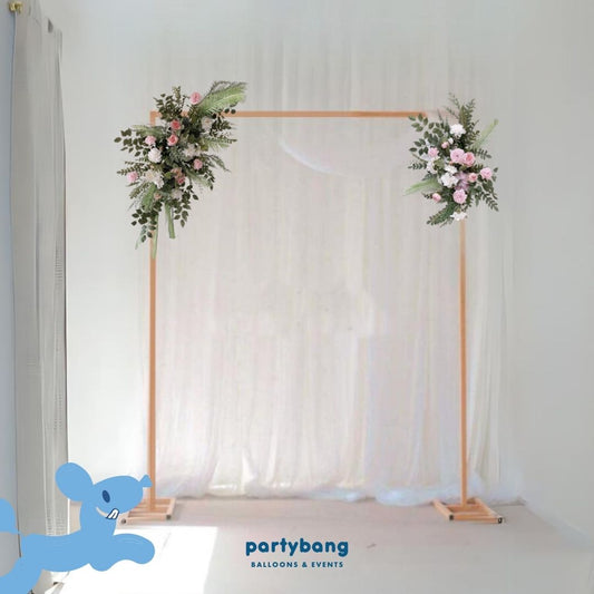 4 Days Rental Backdrop Double Layer Tutu Curtain Set D