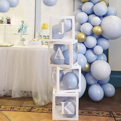 1pc Customised White Alphabet Box (Inflated with Air Balloons)