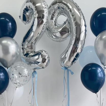 [Helium Inflated] 40" Number Jumbo Birthday Balloons (14pcs)