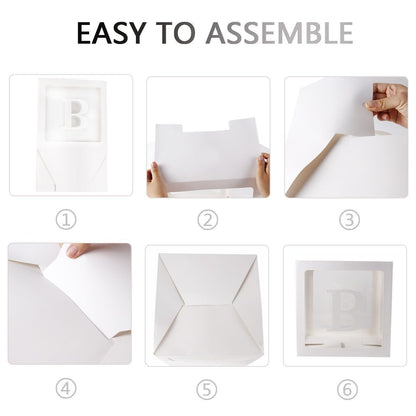 4pc Standard White Baby Box with Balloons (DIY Set)