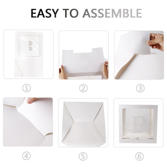4pc Standard White Baby Box with Balloons (DIY Set)